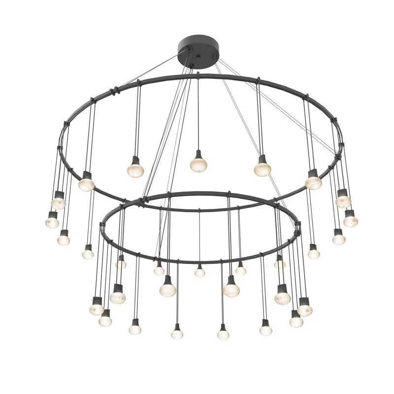 SONNEMAN Suspenders® 30 - Light Satin Black LED Cluster Pendant