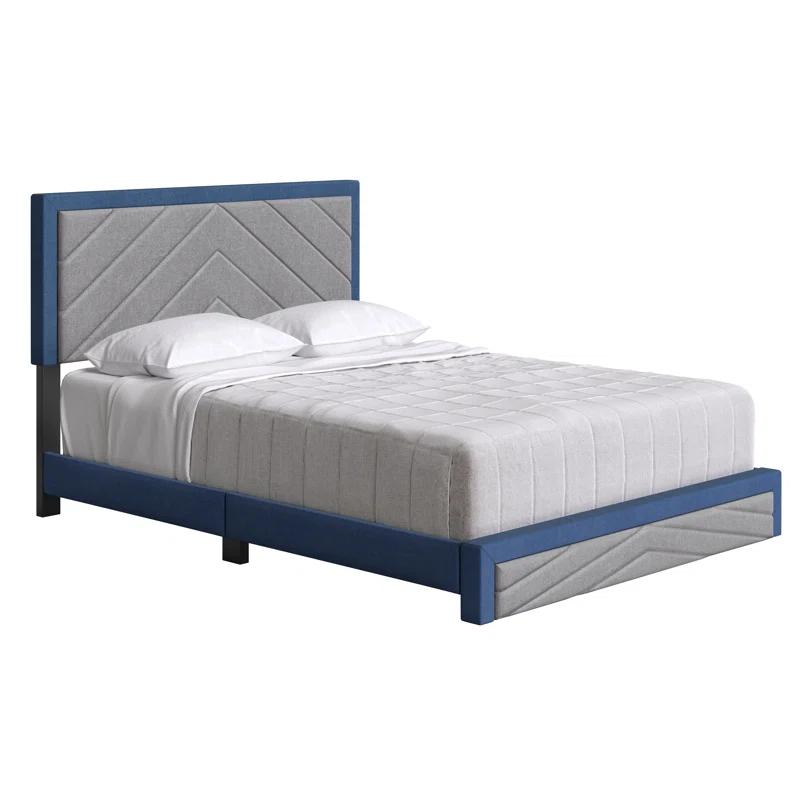 Boyd Sleep Barcelona Linen or Faux Leather Upholstered Platform Bed Frame with Adjustable Headboard, Heavy Duty Slat Support System, No Box Spring Required - Boyd Sleep