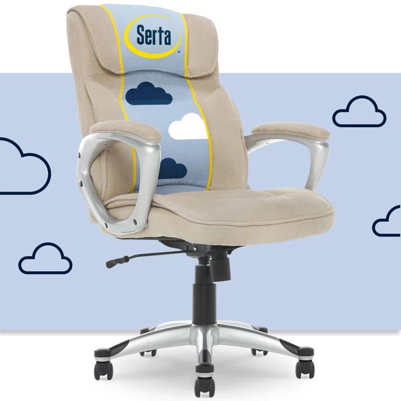 Serta Serta Hannah Executive Office Chair, Ergonomic Lumbar Support, Firm Seat Cushion, Deep Body Pillows