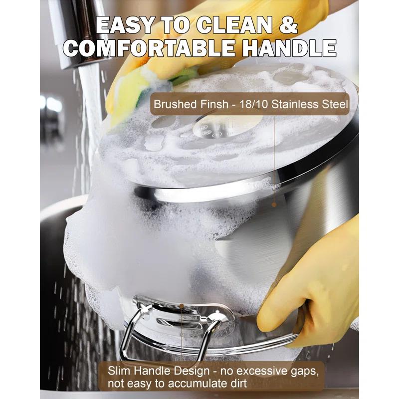 Cooks Standard Cooks Standard Professional Stainless Steel Stock Pot with Lid, Silver