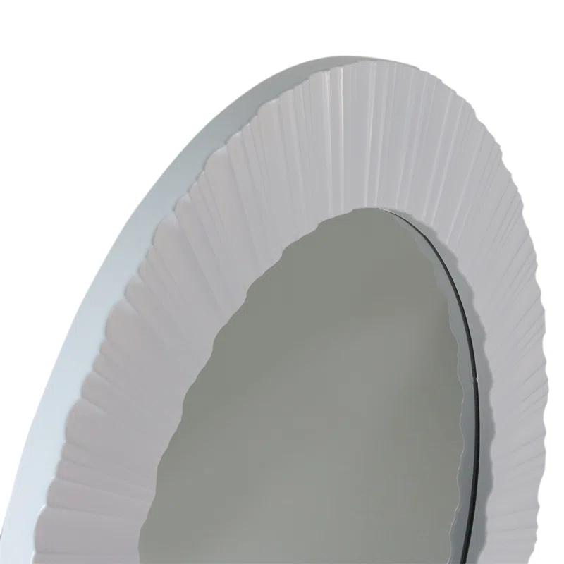 Northlight Seasonal Elegant 20" Contemporary Fluted Round Mirror Wall Decor & Reviews | Wayfair