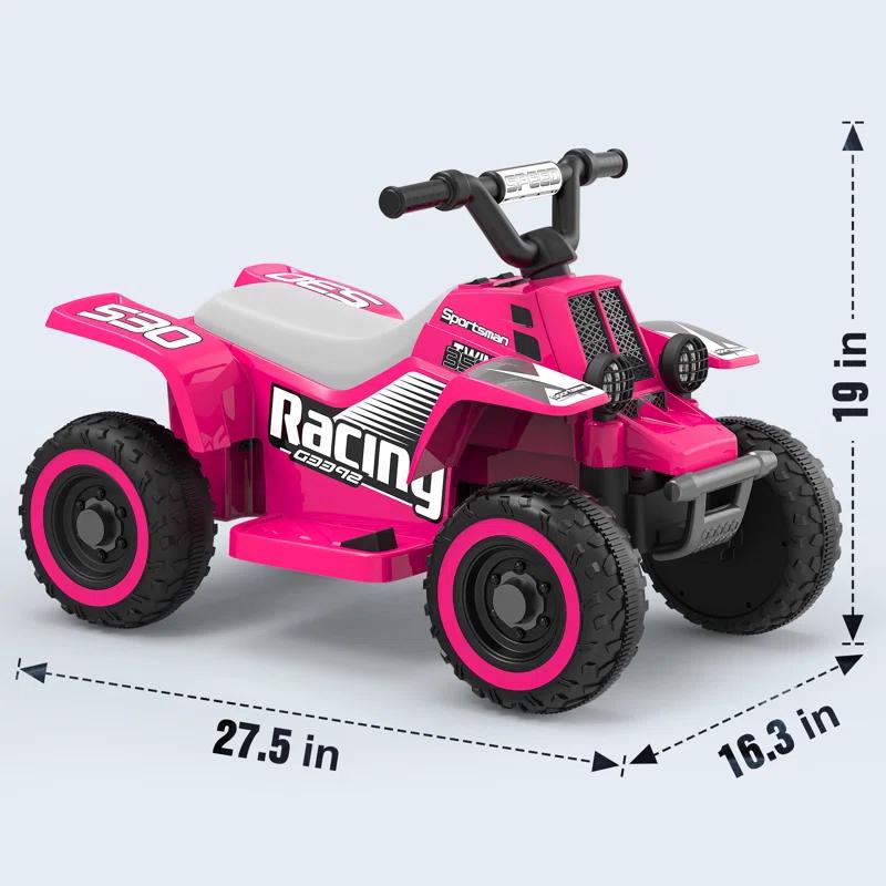 Hetoy 6V Kids Ride On Electric ATV With LED Headlights