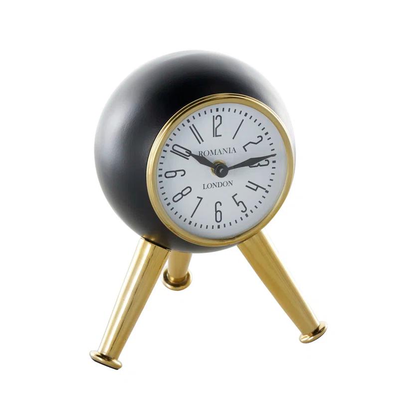 Adom Analog Metal Quartz Tabletop Clock