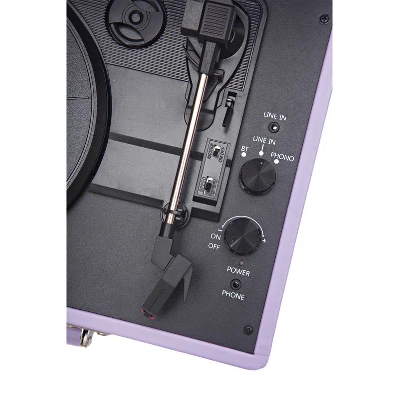 Arkrocket Audio Arkrocket Curiosity Bluetooth Turntable Retro Suitcase 3-Speed Record Player with Built-in Speakers