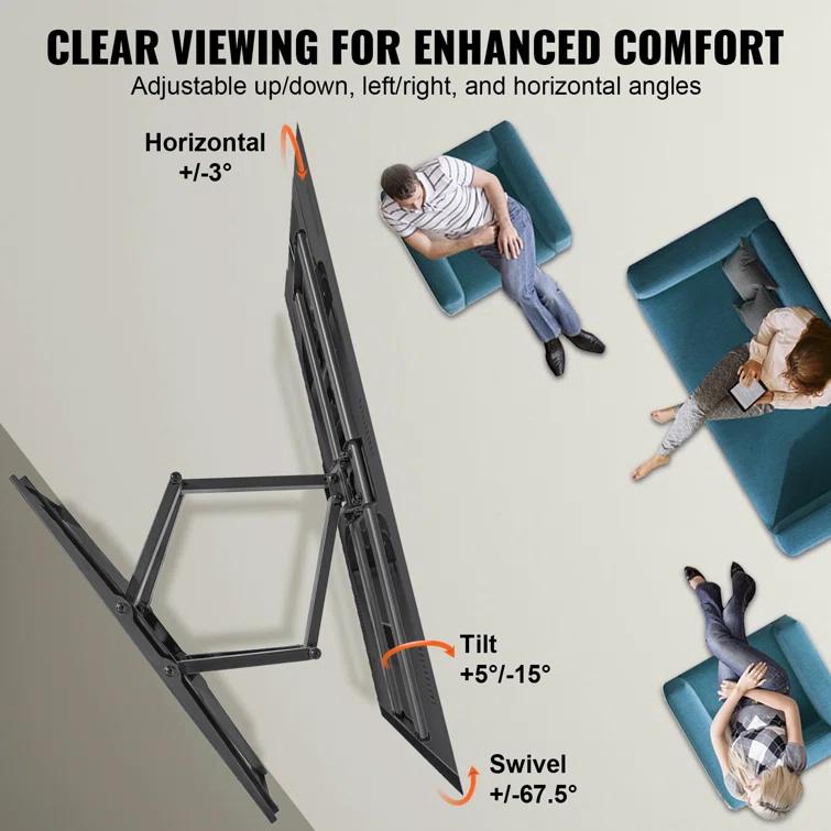 VEVOR VEVOR Full Motion TV Mount Fits for 37-90 inch TVs