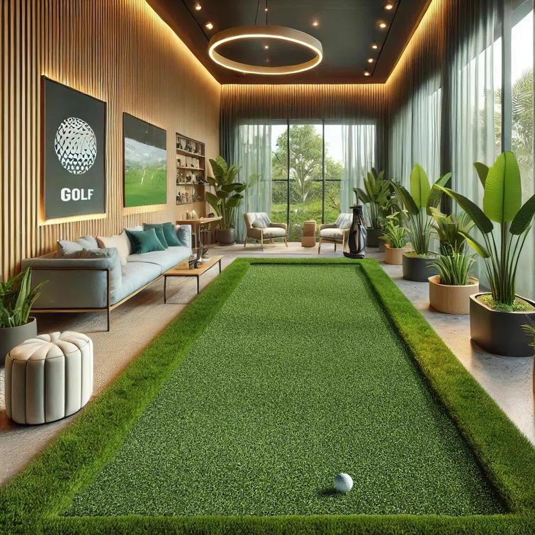 Ottomanson Ottomanson Outdoor Sports & Practice Turf – Waterproof Artificial Grass Mat for Backyard, Patio, and Recreational Use