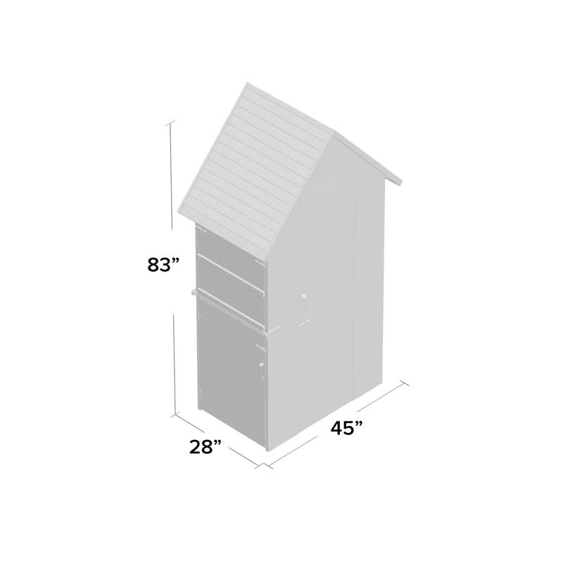 Leisure Season 4 ft. W x 2.5 ft. D Solid Wood Lean-To Storage Shed