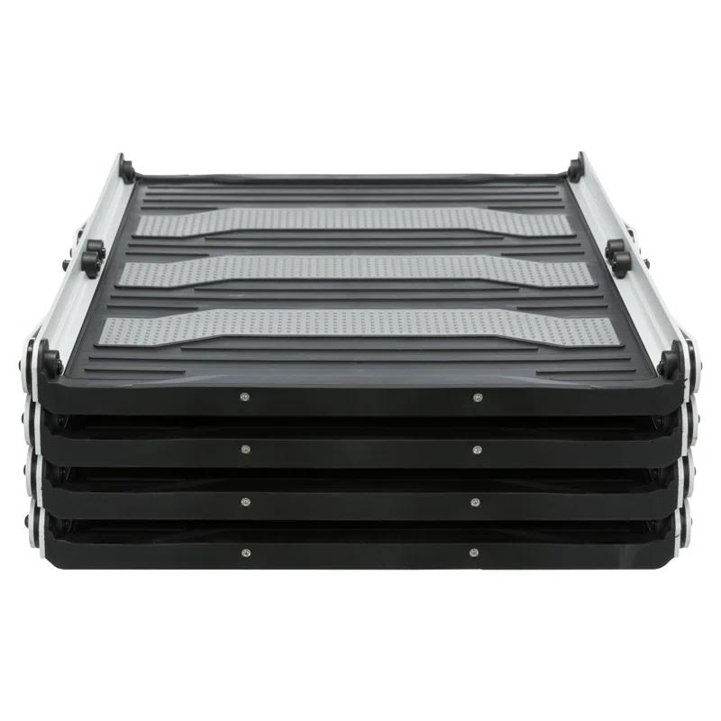 TRIXIE TRIXIE Heavy Duty Foldable 4 Step Pet Stairs, Lightweight Aluminum Portable Steps