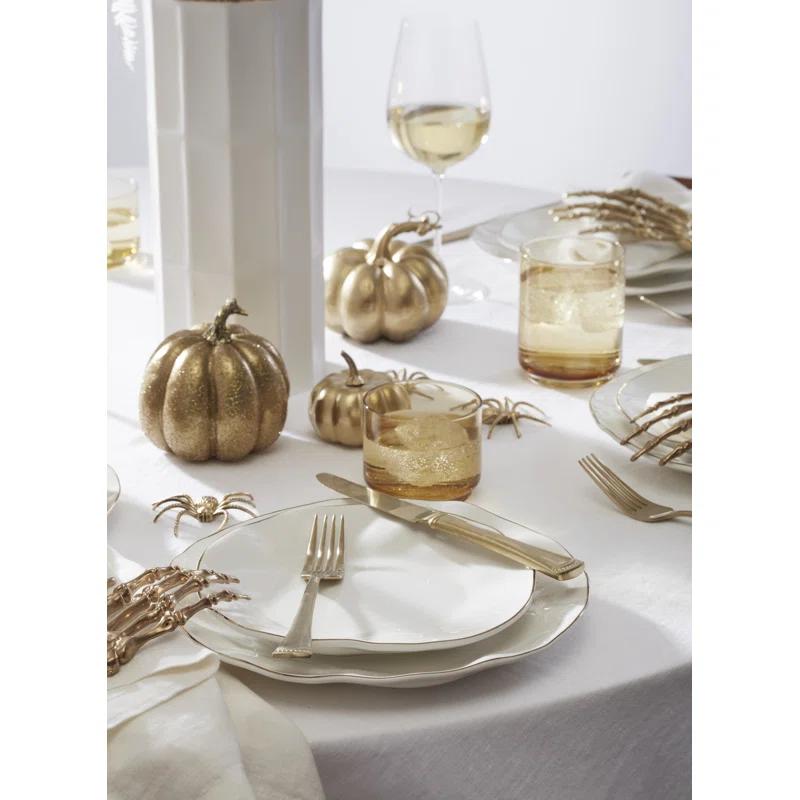 Blue Bay White 12-Piece Dinnerware Set