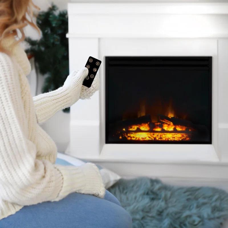 Cambridge Cambridge 5118 BTU Freestanding Electric Fireplace Heater Insert for Vacant Chimney Fireplace