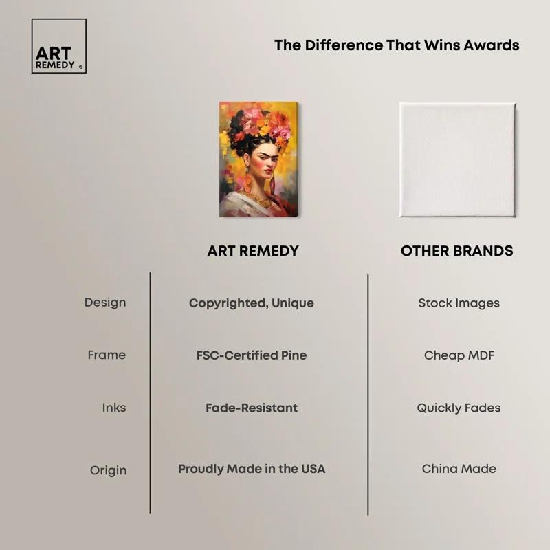 Art Remedy Her and Flowers Canvas Inspiring Women Protraits by Art Remedy