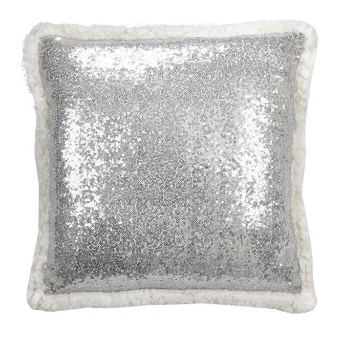 Saro Paillette Collection Sequined Throw Pillow