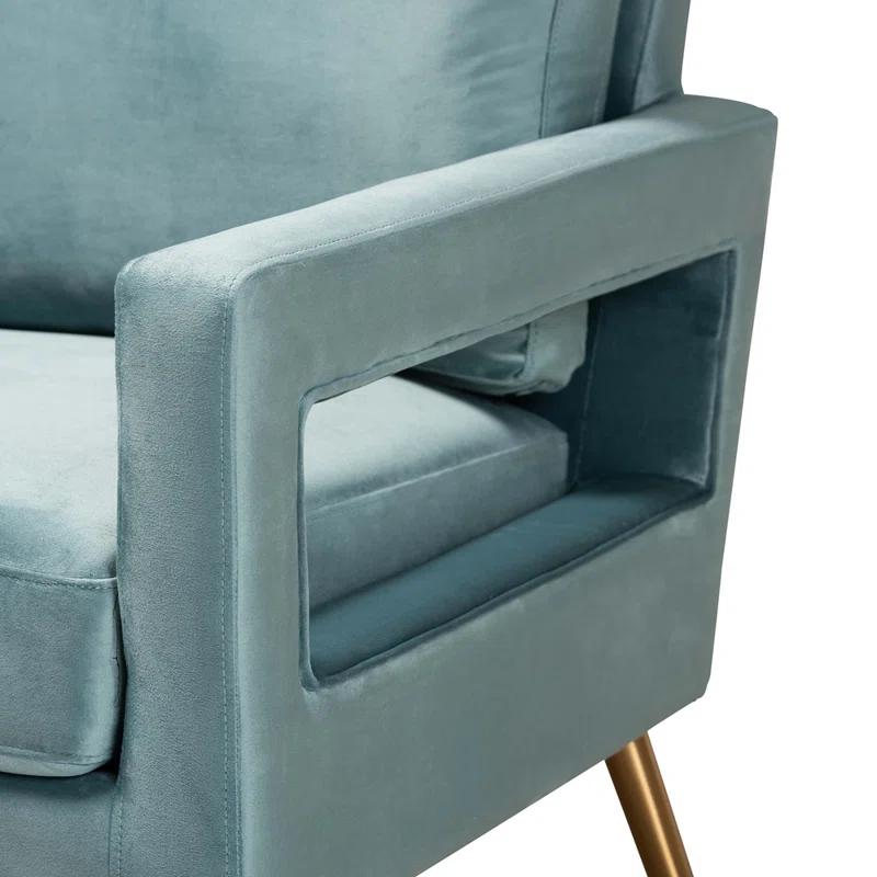 Everly Quinn Arbaaz Velvet Armchair