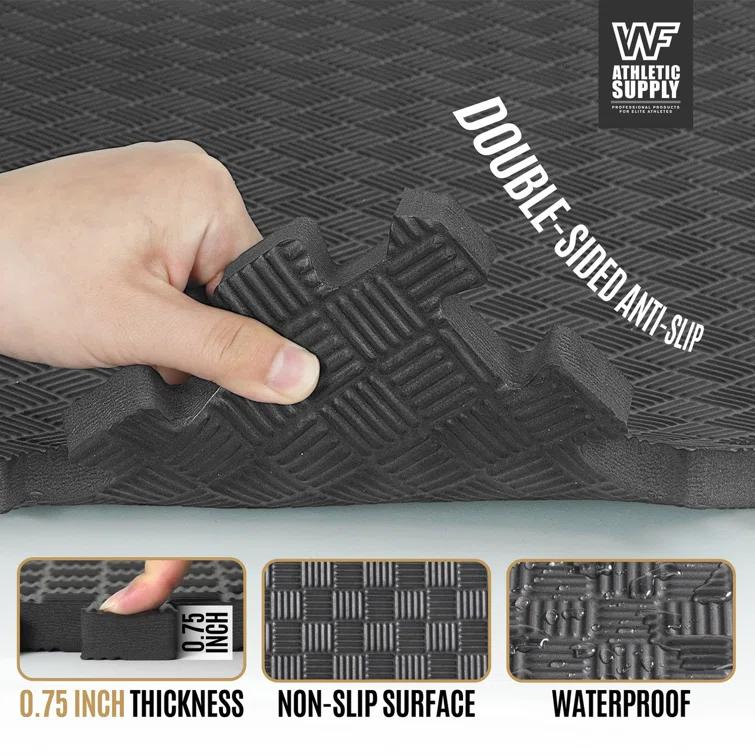 CAP CAP Interlocking Exercise Foam Mats, 24 SQ.FT Diamond, TATAMI, T-Pattern 3/4-Inch Thickness Tiles