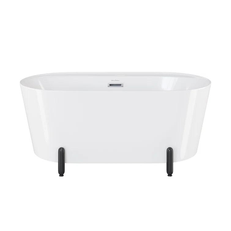 Swiss Madison Monaco 59" Freestanding Bathtub With Matte Black Stand SM-FB1002MB