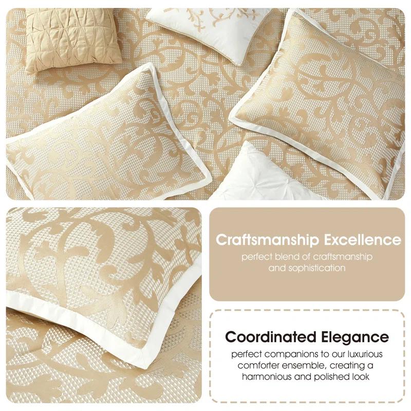 Nanshing America, Inc Janella 14 Piece Luxury Glam Comforter Set