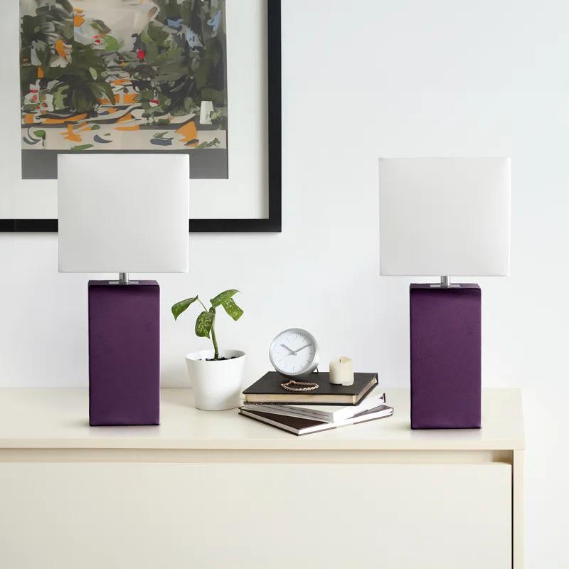 All the Rages 21" Base Table Lamp with White Rectangular Linen Shade