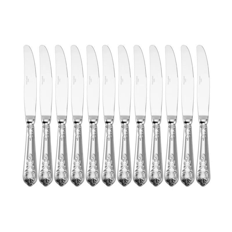 Wallace Wallace Hotel Lux 77-Piece 18/10 Stainless Steel Flatware Set, Silver, Service for 12