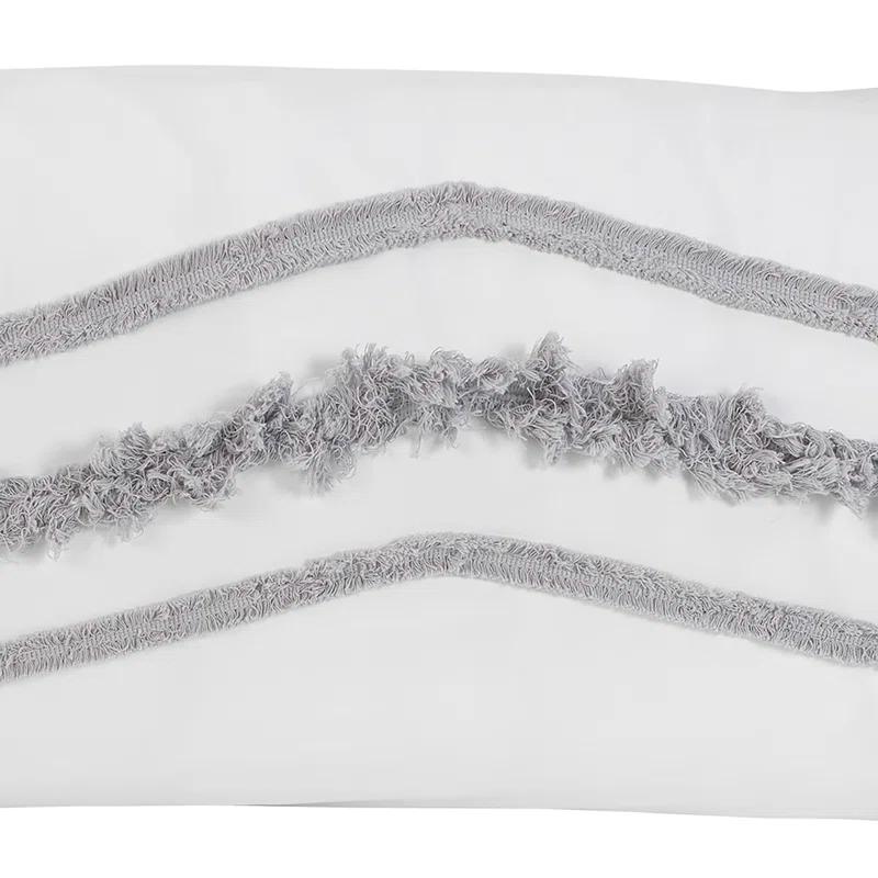 Sweet Jojo Designs Boho Fringe White and Grey Decorative Throw Pillow Covers (Set of 2) by Sweet Jojo Designs (Set of 2)