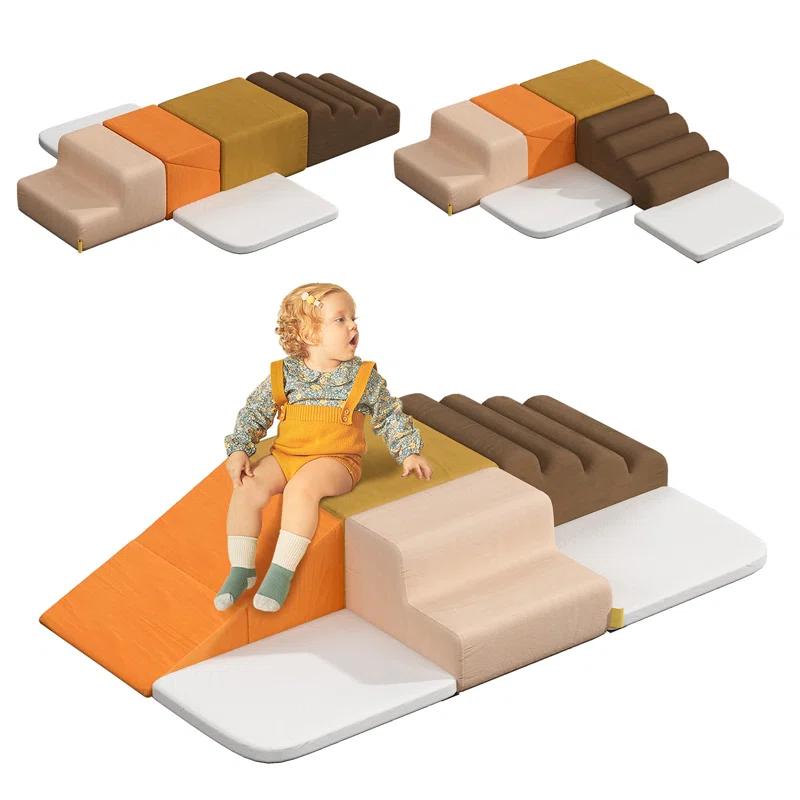 Benarita Kids Climbing Foam Blocks Set & Toddler Climbing Toys - 6 blocks