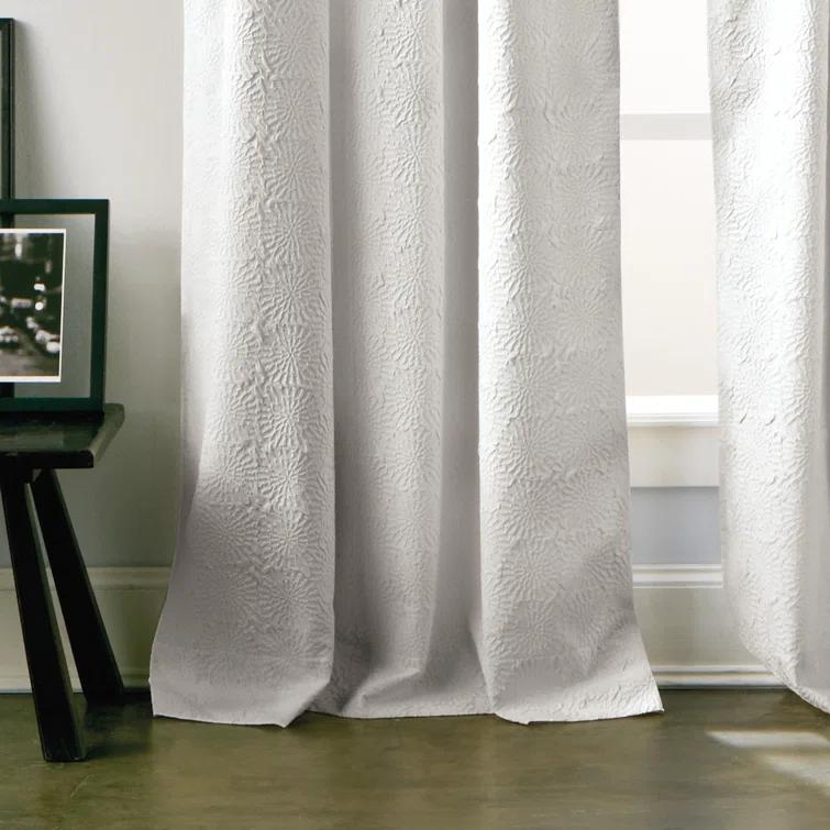 DKNY Chrysanthemum Solid Color Grommet Curtain Panel Pair (Set of 2)