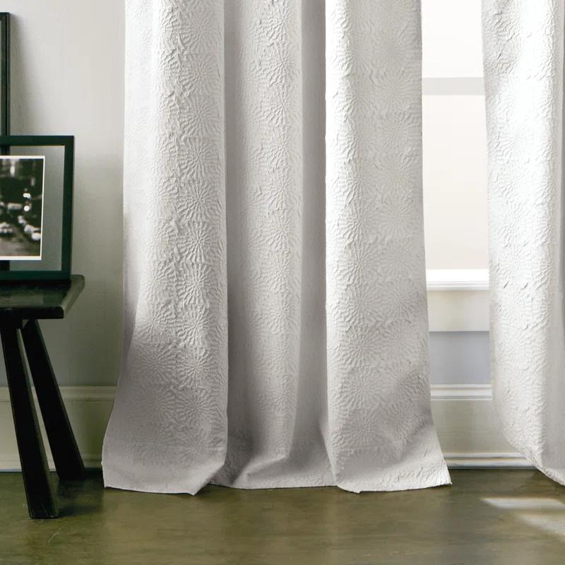 DKNY Chrysanthemum Solid Color Grommet Curtain Panel Pair (Set of 2)