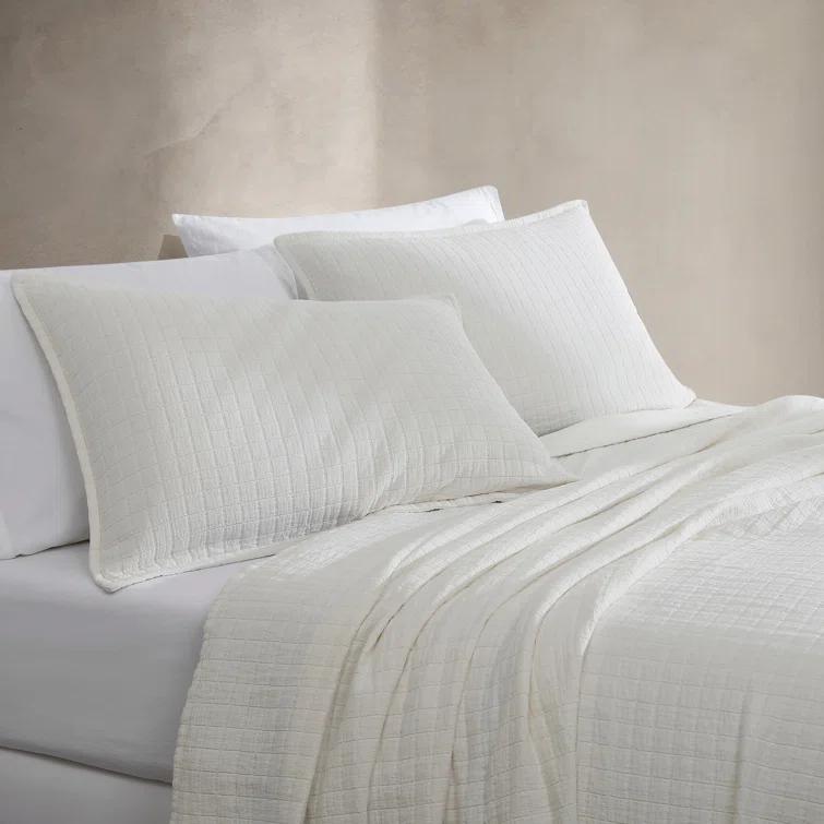 Calvin Klein Calvin Klein Essential Garment Washed Solid Cotton Sham Set (Set of 2)