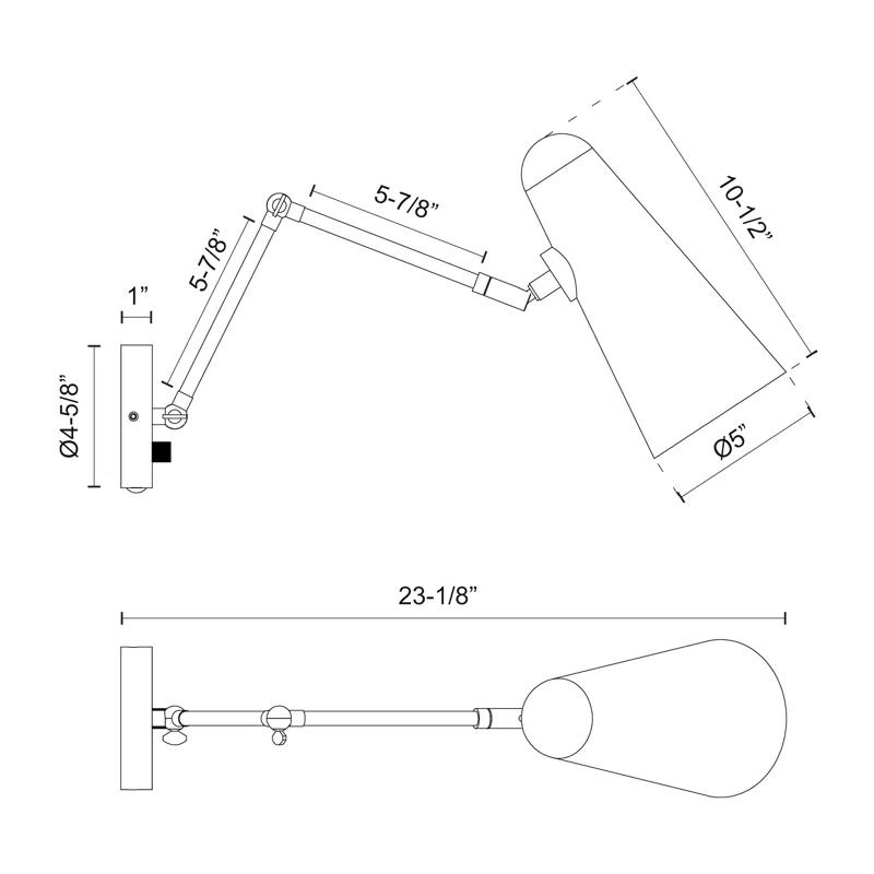 Alora Mood Gabriel Dimmable Bath Sconce