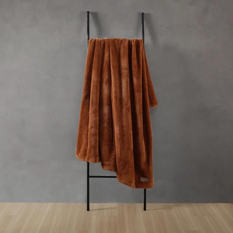Kenneth Cole Kenneth Cole Faux Fur Solid Throw Blankets