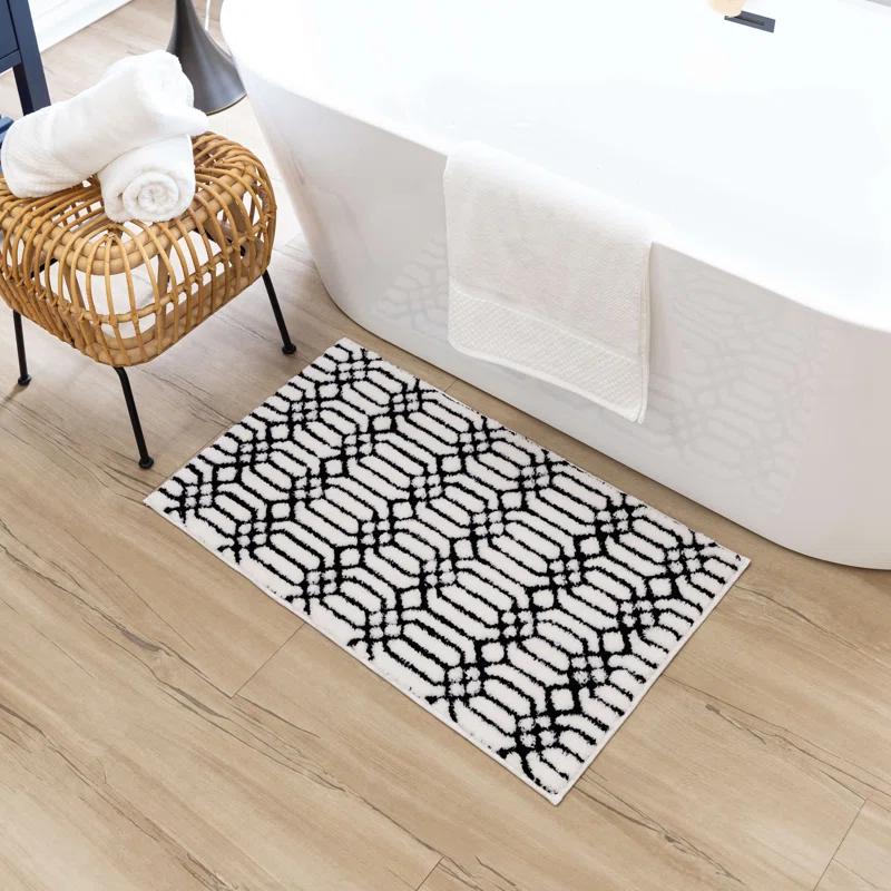 Mohawk Home Linkage Casual Geometric Polyester Machine Washable Knitted Bath Mat
