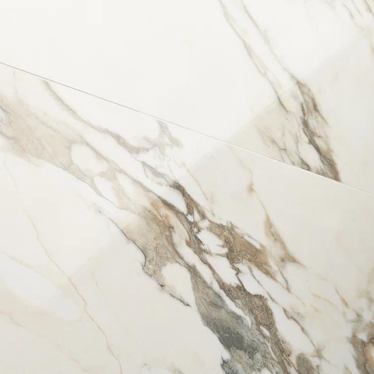 Bond Tile 24" x 47" Polished Marble Look Porcelain Floor and Wall Tile (15.5 Sq. Ft. / Case)