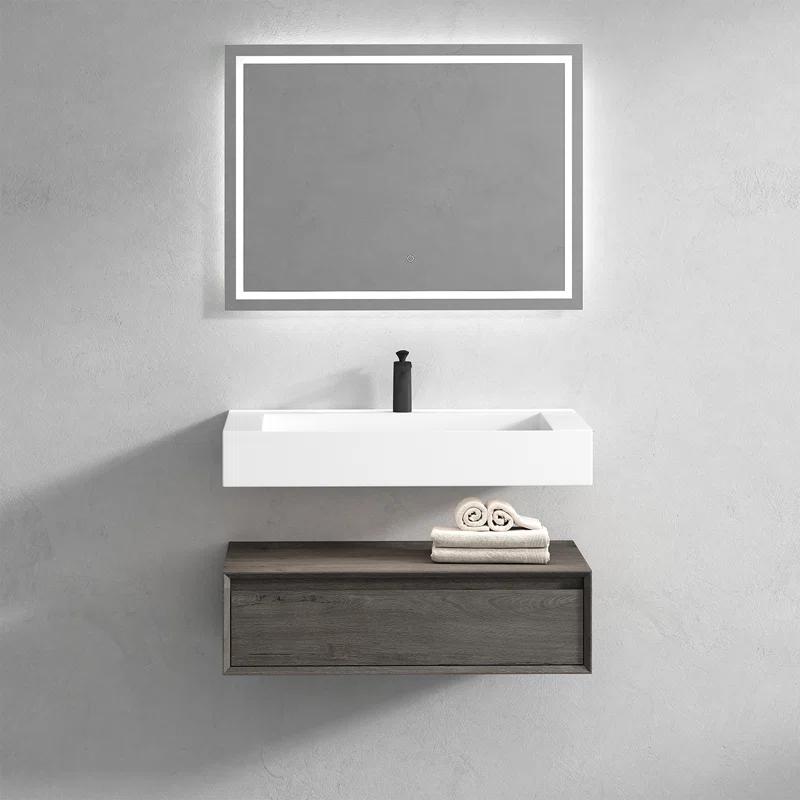Better Vanity Alysa 36" Wall-Mounted Single Bathroom Vanity Set