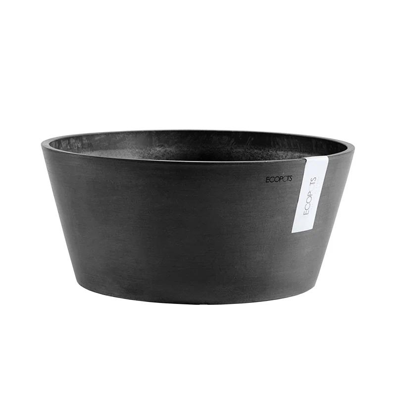 Ecopots Ecopots Indoor/Outdoor Modern Round Recycled Plastic Planter Flower Pot