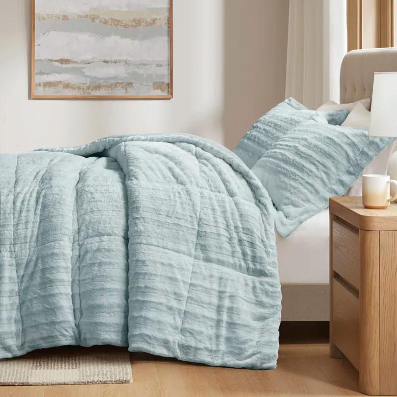 Madison Park Duke Faux Fur Ultra-Soft 3 Piece Comforter Set