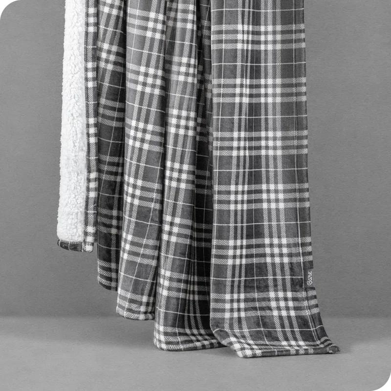 Bare Home Bare Home Printed Sherpa Fleece Blanket - Warm & Lightweight - Soft Plush Blanket - Reversible