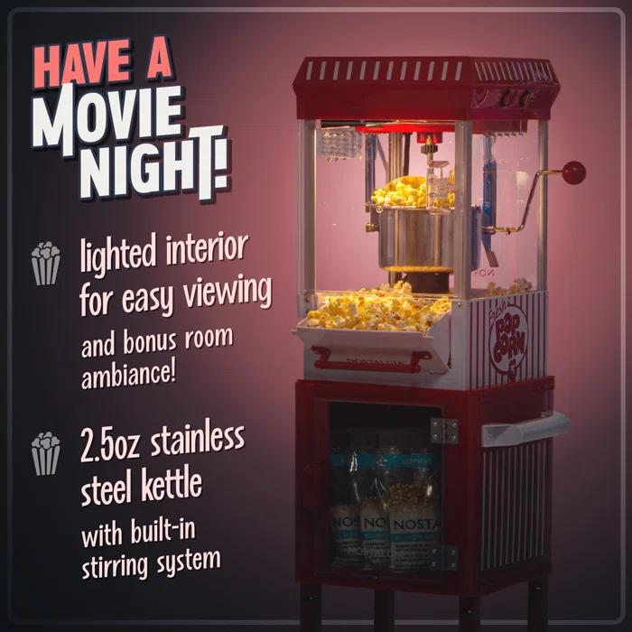 Nostalgia Nostalgia 3 oz. Popcorn Machine with Cart