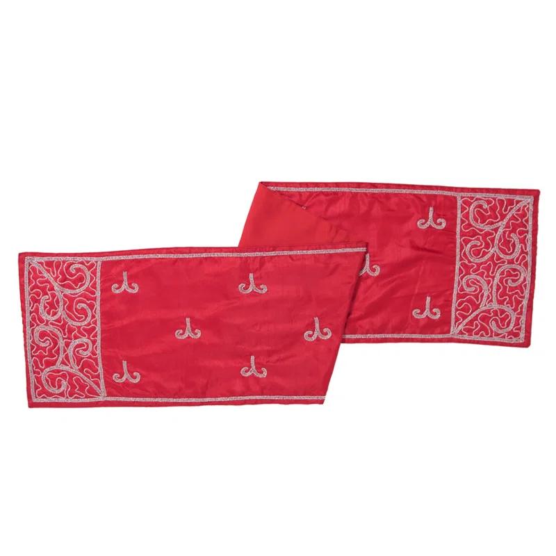 The Holiday Aisle® Filigree Scroll Christmas Textile Collection