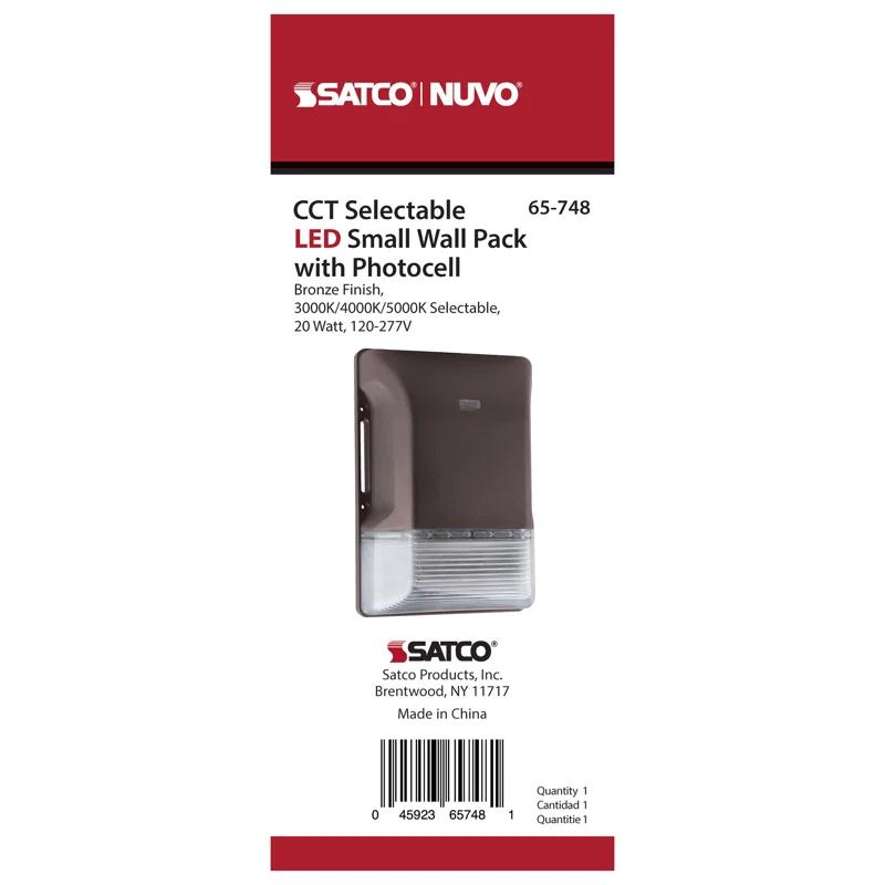 Nuvo 1 - Head LED Hardwired Dusk to Dawn Outdoor Security Wall Pack