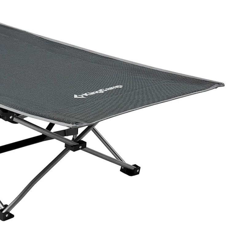KingCamp Folding Portable Outdoor Camping Cot w/ Multi Layer Side Pocket | Wayfair