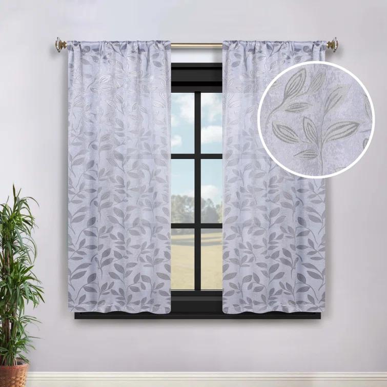 Superior Modern Bohemian Leaves Polyester Machine Washable Room Darkening Blackout Curtains by Superior & Reviews | Wayfair