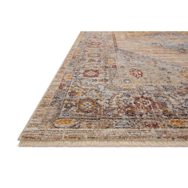 Loloi Rugs Sorrento Oriental Machine Made Power Loom Polyester Area Rug in Brown
