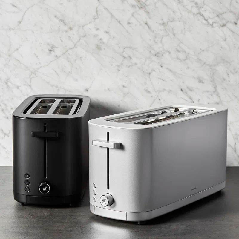 ZWILLING J.A. Henckels ZWILLING Enfinigy, 4-Slice Long Slot Toaster, Extra Wide 1.5" Slots for Bagels and Toast
