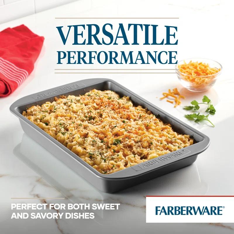 Farberware Nonstick Bakeware Muffin Cake and Lasagna Pan Set, 2-Piece
