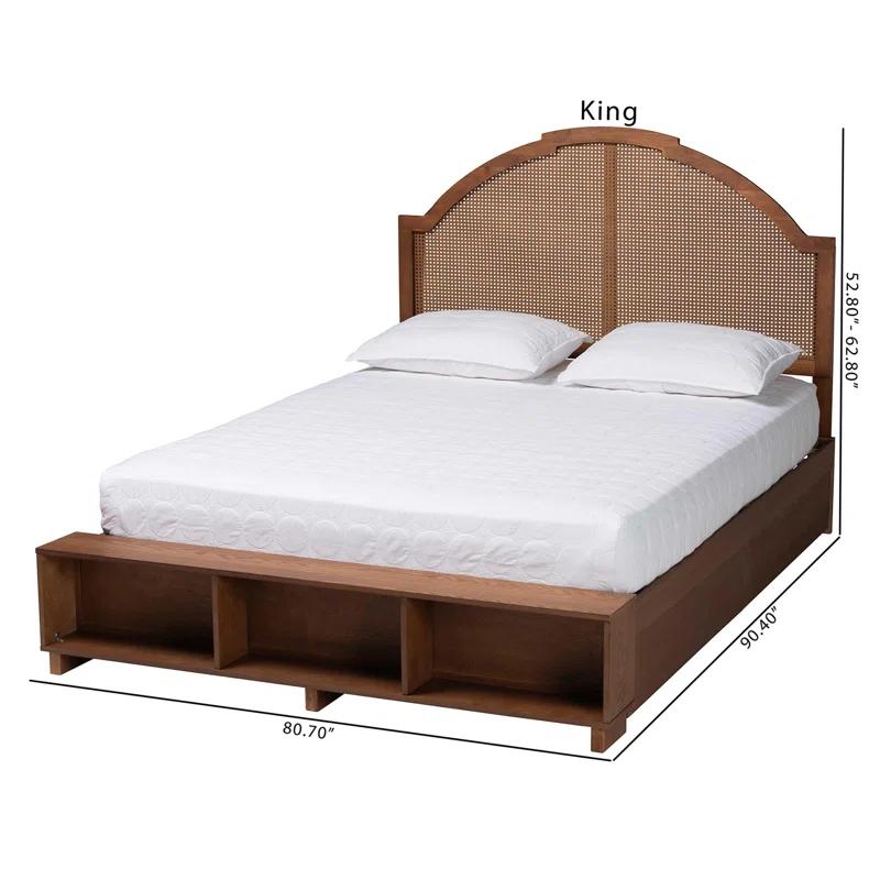 Bayou Breeze Baxton Studio Besim Mid-Century Brown Storage Bed
