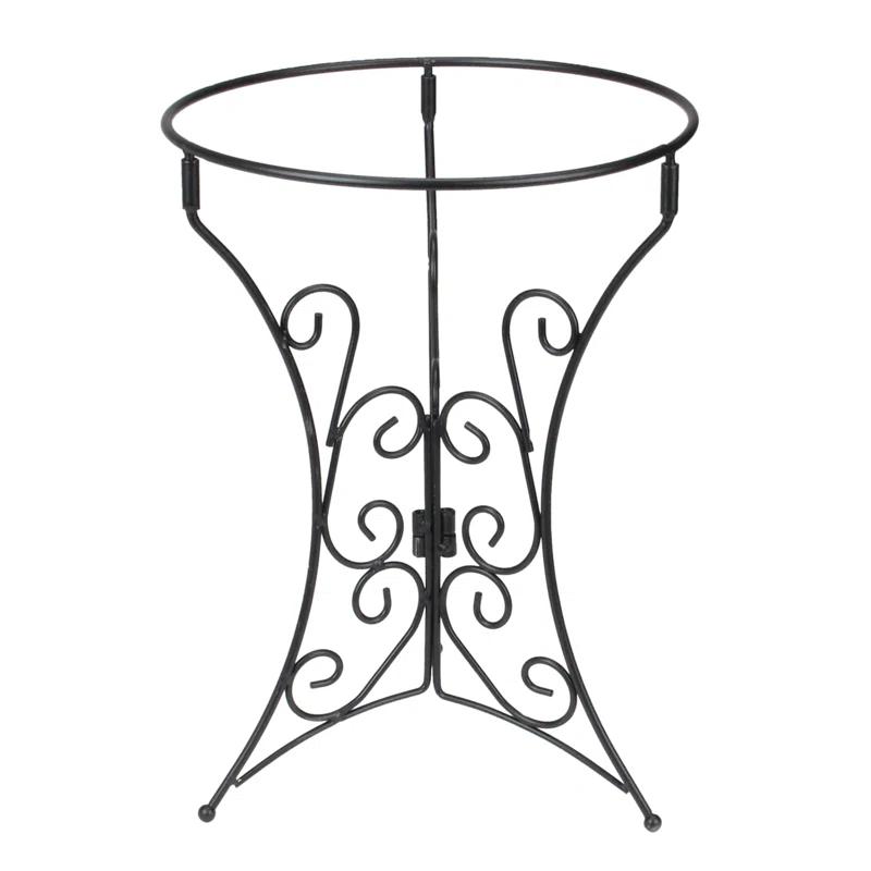 Northlight Seasonal 11.25" Black Ornate Standing Outdoor Garden Gazing Ball Stand