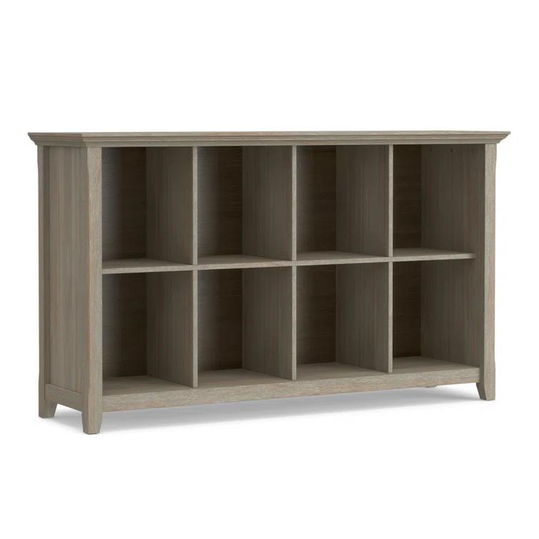 Simpli Home Acadian 57"W Solid Wood Storage Console Table