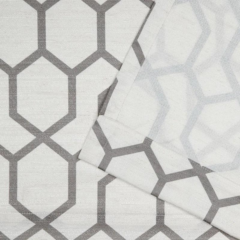 Nicole Miller Nicole Miller Hexa Geometric Print Hidden Tab/Rod Pocket Top Light Filtering Curtain Panel Pair (Set of 2)