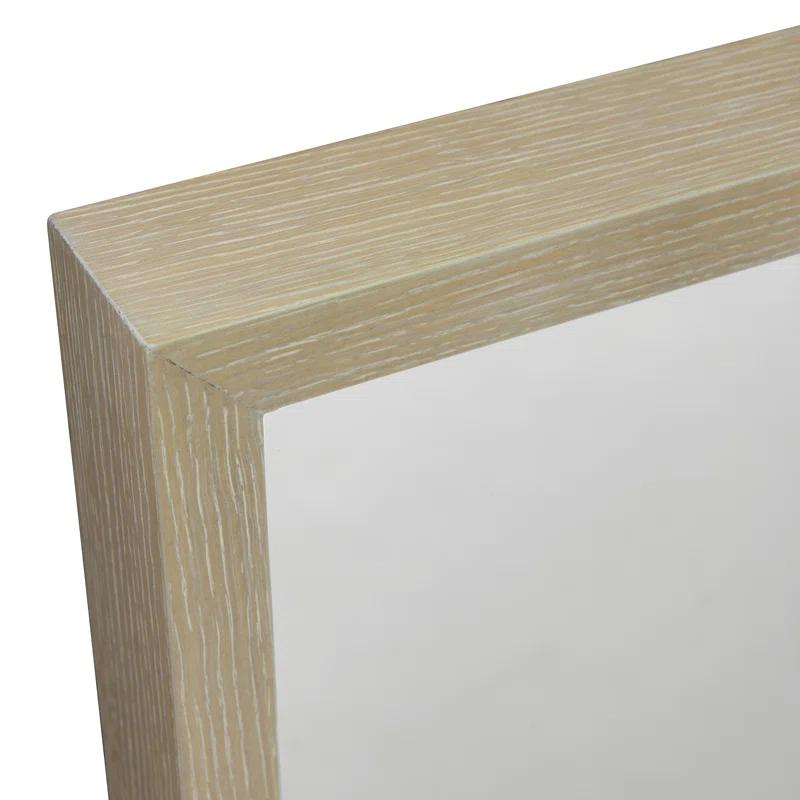 Solaria Wood Flat Wall Mirror