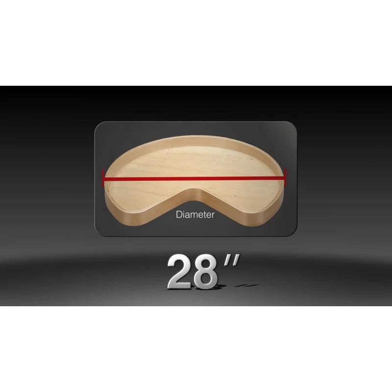 Rev-A-Shelf Rev-A-Shelf Solid Surface Kidney Lazy Susan for Corner Base Cabinet with Swivel Bearing