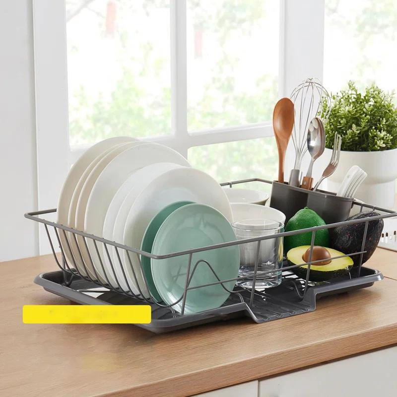 Red Barrel Studio® Steel 3-Piece Large Dish Drainer by Sweet Home Collection